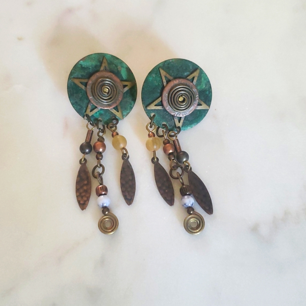 Vintage Pantina Star Earrings